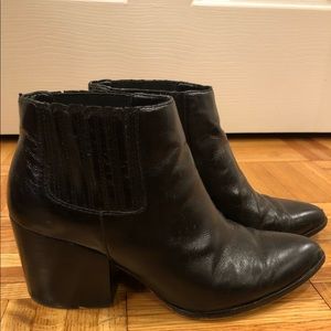 1. State Black Leather Ankle Booties